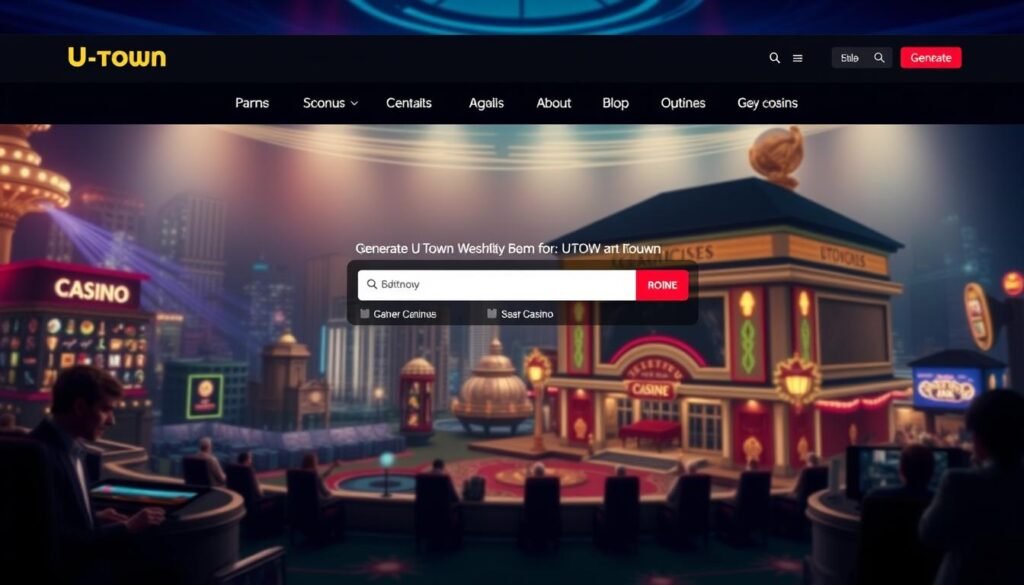 生成 utown casino 平台首頁圖片