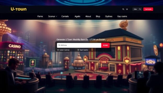 生成 utown casino 平台首頁圖片
